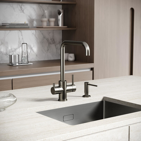 Смеситель для кухни Sancos Vela SC4013GG, вороненая сталь фото 2