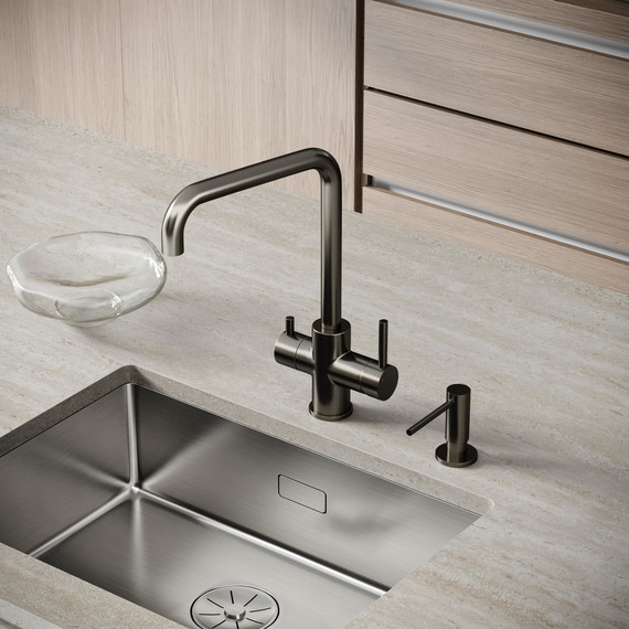 Смеситель для кухни Sancos Vela SC4013GG, вороненая сталь фото 3