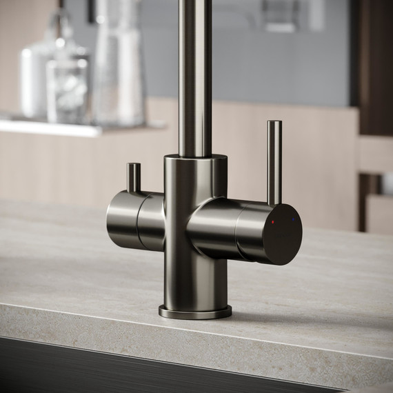 Смеситель для кухни Sancos Vela SC4013GG, вороненая сталь фото 7