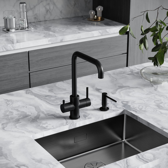 Смеситель для кухни Sancos Vela SC4013MB, чёрный матовый фото 2