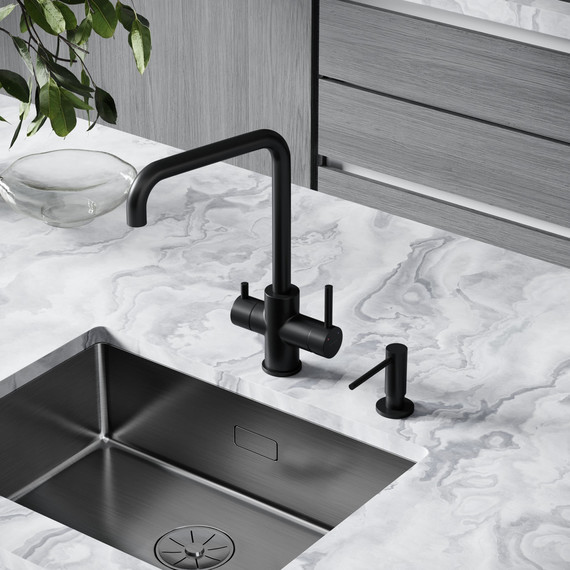 Смеситель для кухни Sancos Vela SC4013MB, чёрный матовый фото 3