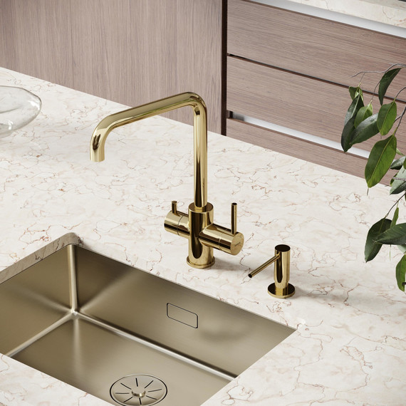 Смеситель для кухни Sancos Vela SC4013ZG, полированное золото фото 3