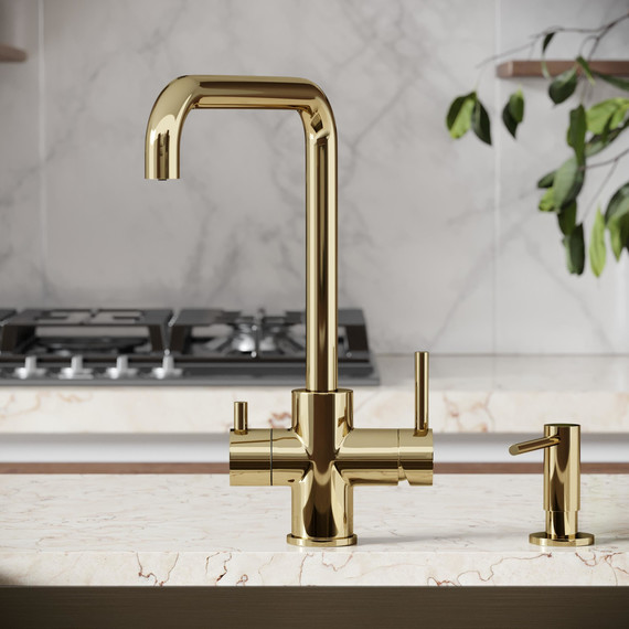 Смеситель для кухни Sancos Vela SC4013ZG, полированное золото фото 4