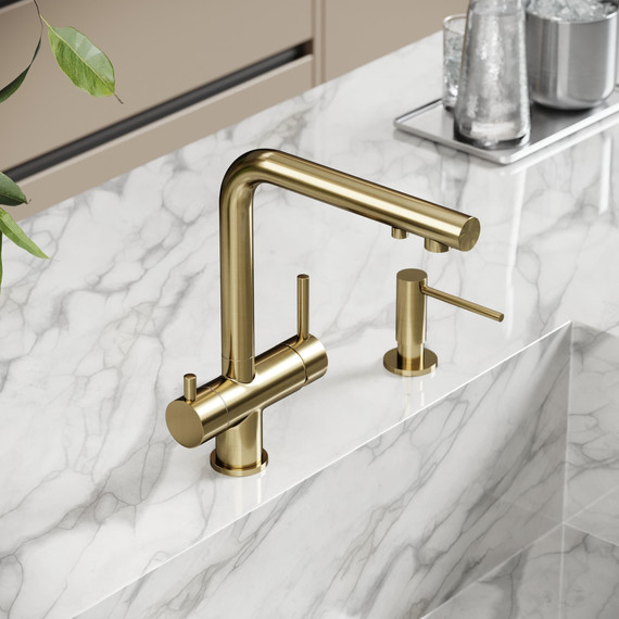 Смеситель для кухни Sancos Foster SC4014BG, брашированное золото фото 2