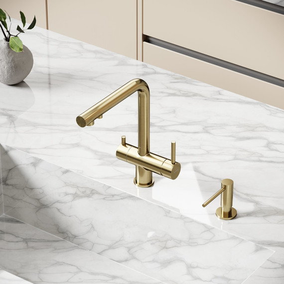 Смеситель для кухни Sancos Foster SC4014BG, брашированное золото фото 3