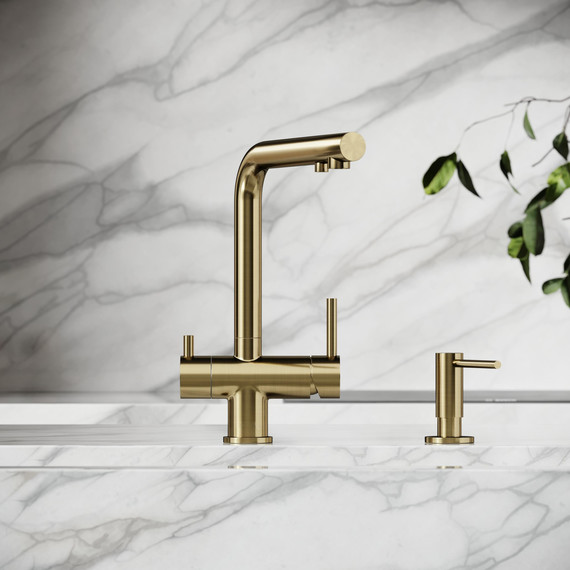 Смеситель для кухни Sancos Foster SC4014BG, брашированное золото фото 4