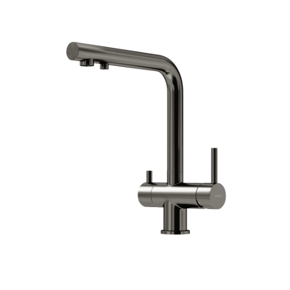 Смеситель для кухни Sancos Foster SC4014GG, вороненая сталь фото 