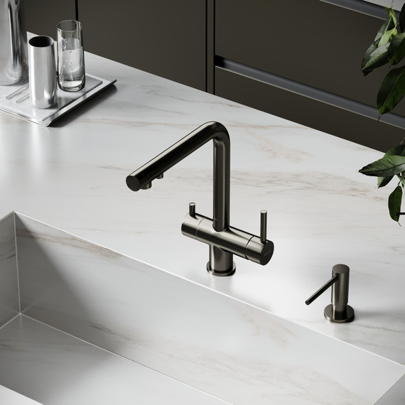Смеситель для кухни Sancos Foster SC4014GG, вороненая сталь фото 3