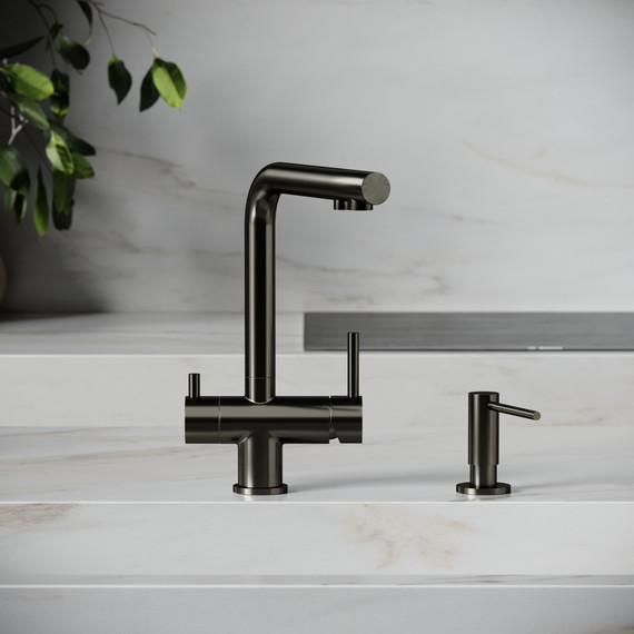 Смеситель для кухни Sancos Foster SC4014GG, вороненая сталь фото 4