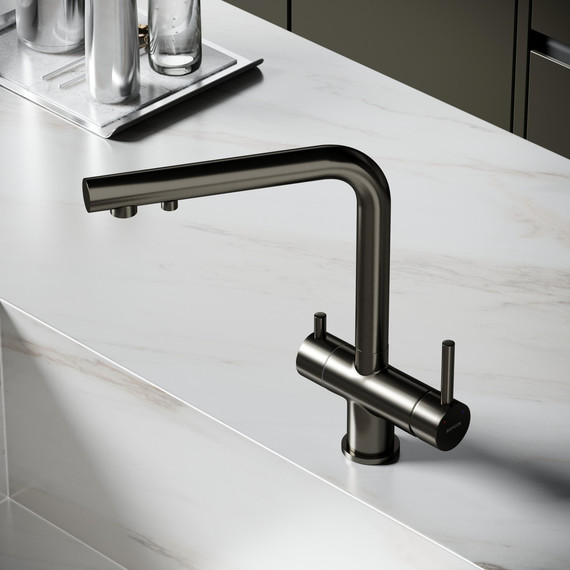 Смеситель для кухни Sancos Foster SC4014GG, вороненая сталь фото 8