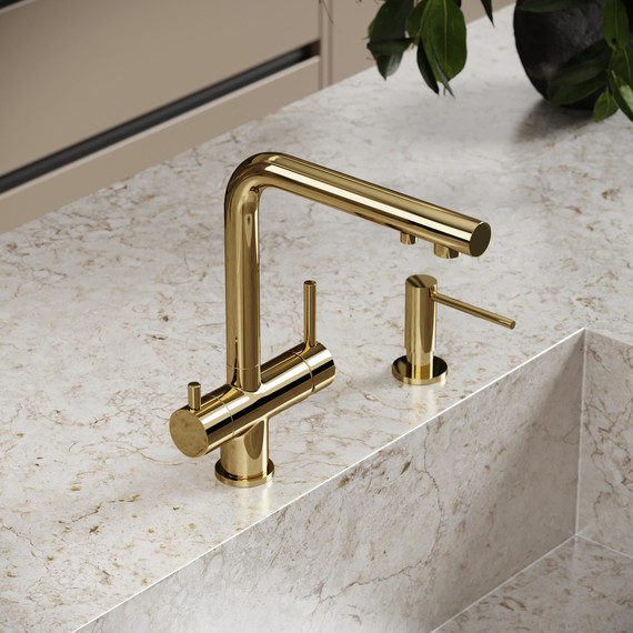 Смеситель для кухни Sancos Foster SC4014ZG, полированное золото фото 2