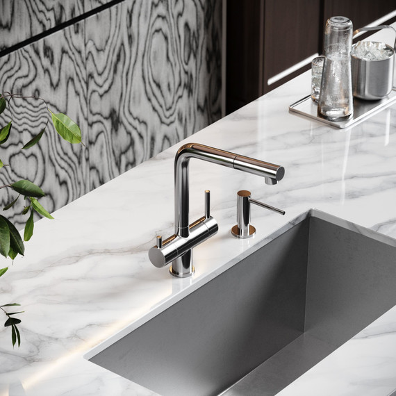 Смеситель для кухни Sancos Spin SC4015BN, брашированный никель фото 2