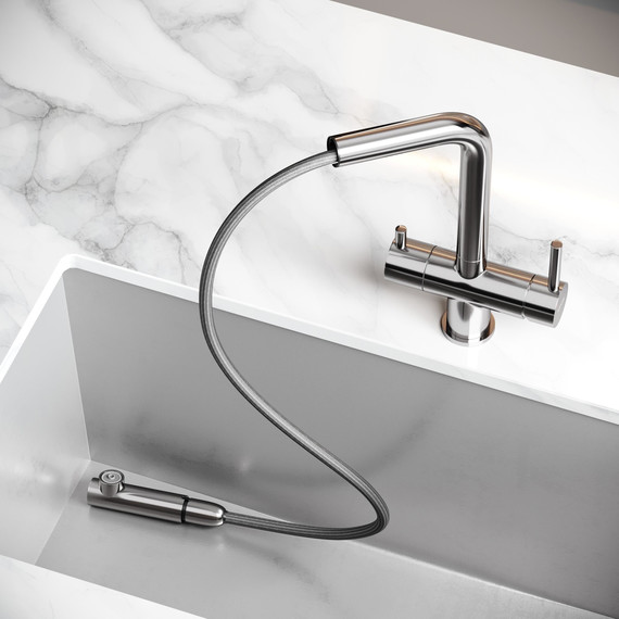 Смеситель для кухни Sancos Spin SC4015BN, брашированный никель фото 8