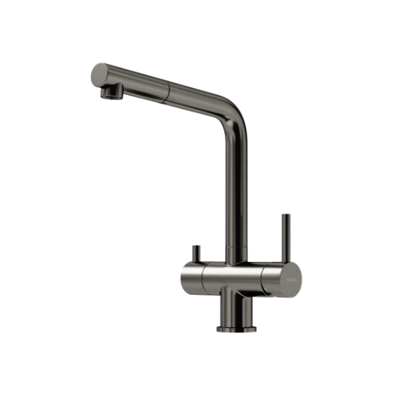 Смеситель для кухни Sancos Spin SC4015GG, вороненая сталь фото 
