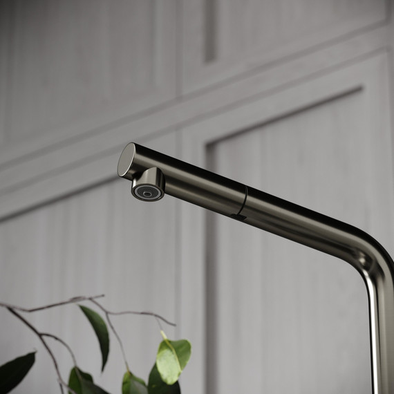 Смеситель для кухни Sancos Spin SC4015GG, вороненая сталь фото 5