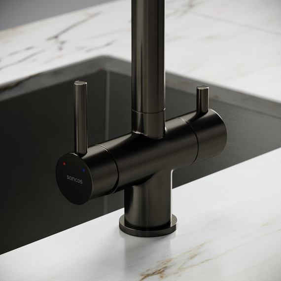 Смеситель для кухни Sancos Spin SC4015GG, вороненая сталь фото 6