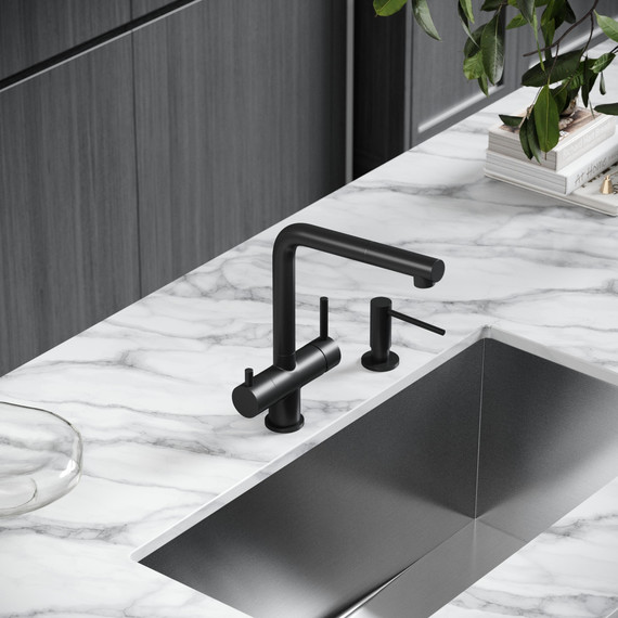 Смеситель для кухни Sancos Spin SC4015MB, чёрный матовый фото 2