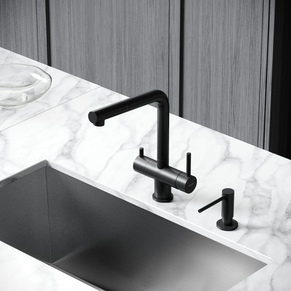 Смеситель для кухни Sancos Spin SC4015MB, чёрный матовый фото 3