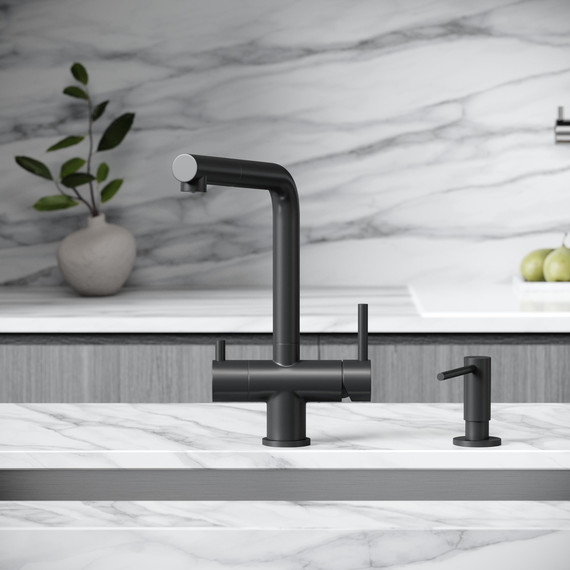 Смеситель для кухни Sancos Spin SC4015MB, чёрный матовый фото 4