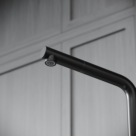 Смеситель для кухни Sancos Spin SC4015MB, чёрный матовый фото 5