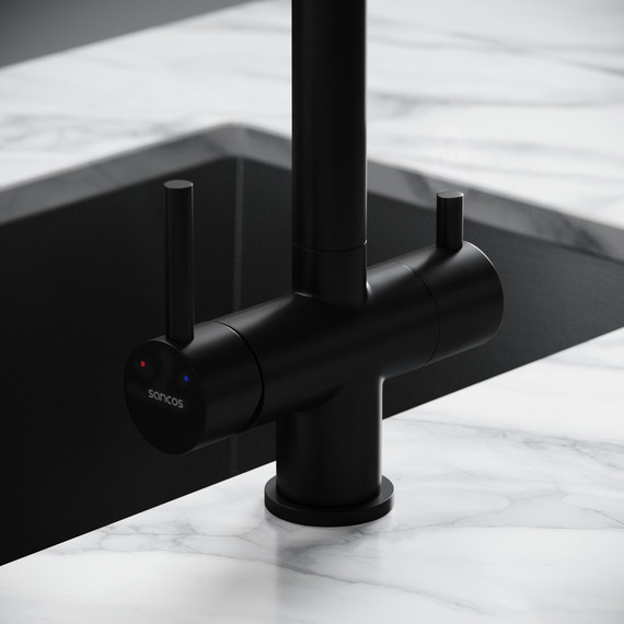 Смеситель для кухни Sancos Spin SC4015MB, чёрный матовый фото 6