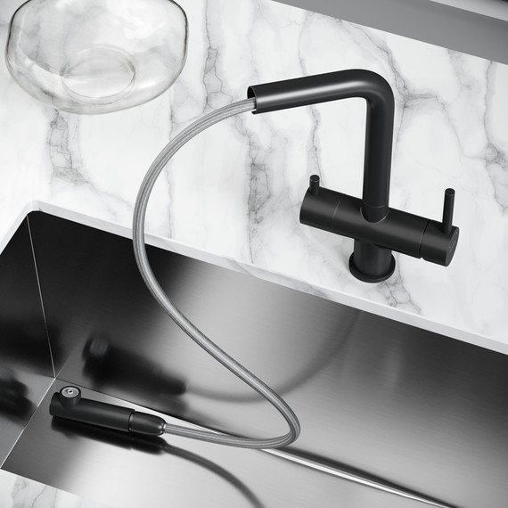 Смеситель для кухни Sancos Spin SC4015MB, чёрный матовый фото 9