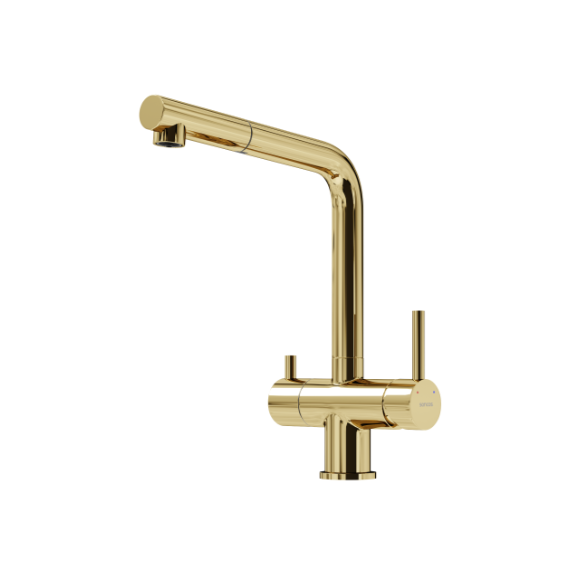 Смеситель для кухни Sancos Spin SC4015ZG, полированное золото фото 