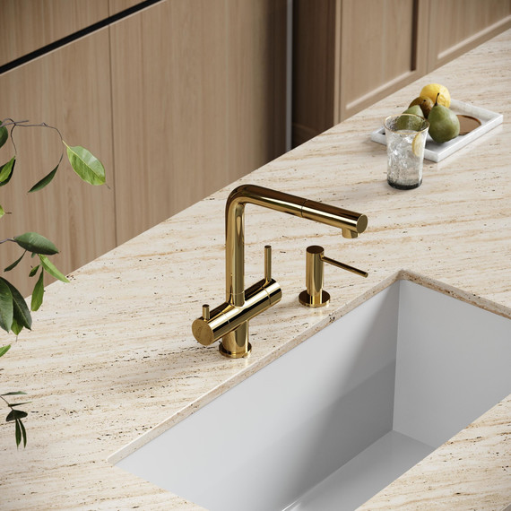 Смеситель для кухни Sancos Spin SC4015ZG, полированное золото фото 2