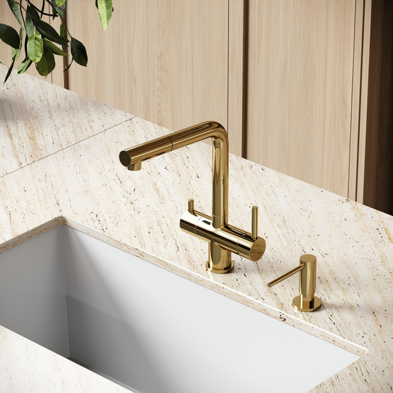 Смеситель для кухни Sancos Spin SC4015ZG, полированное золото фото 3