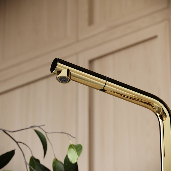 Смеситель для кухни Sancos Spin SC4015ZG, полированное золото фото 5