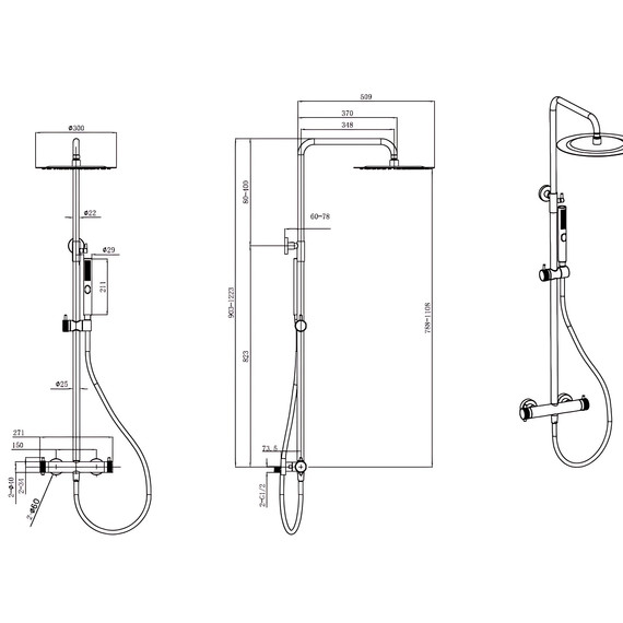 Душевая стойка с термостатом Allen Brau Fantasy 5.11001-00 фото 6