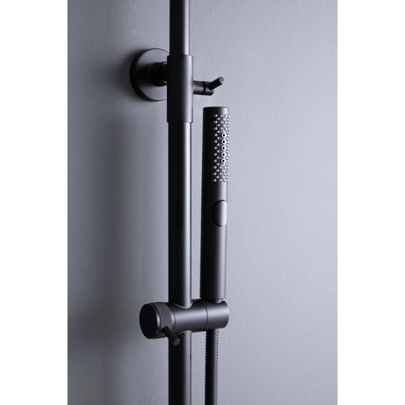 Душевая стойка с термостатом Allen Brau Fantasy 5.11001-31, чёрный матовый фото 5