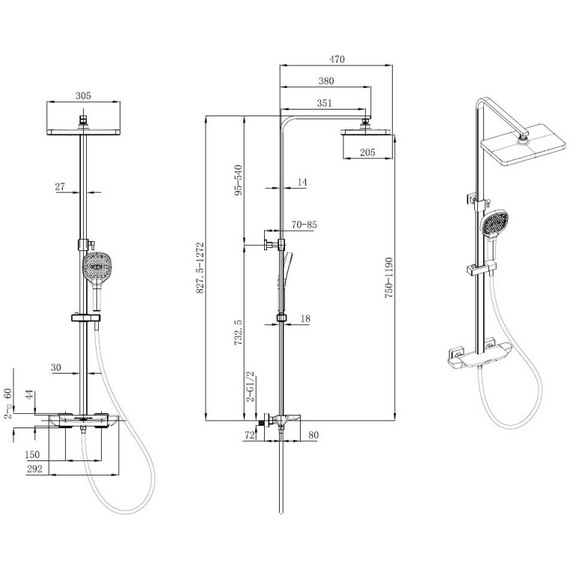 Душевая стойка Allen Brau Infinity 5.21030-00 фото 17