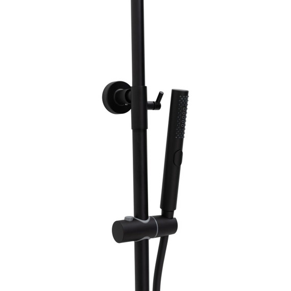 Душевая стойка с термостатом Allen Brau Infinity 5.21032-31, чёрный матовый фото 3