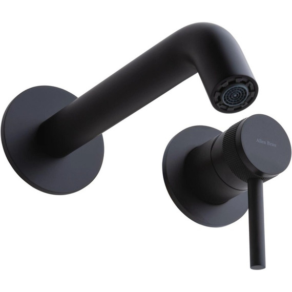 Смеситель для раковины настенный Allen Brau Priority 5.31030-31 (со скрытой частью) чёрный матовый фото 4