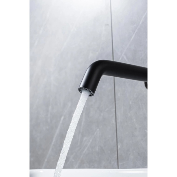 Смеситель для раковины настенный Allen Brau Priority 5.31030-31 (со скрытой частью) чёрный матовый фото 6