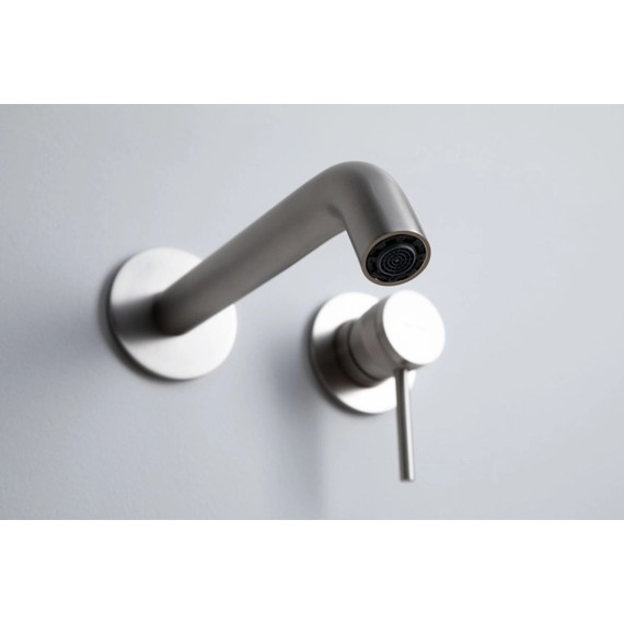 Смеситель для раковины настенный Allen Brau Priority 5.31030-BN (со скрытой частью) никель фото 6