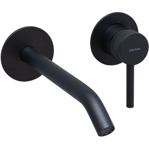Смеситель для раковины настенный Allen Brau Priority 5.31A03-31 (со скрытой частью) чёрный матовый фото 