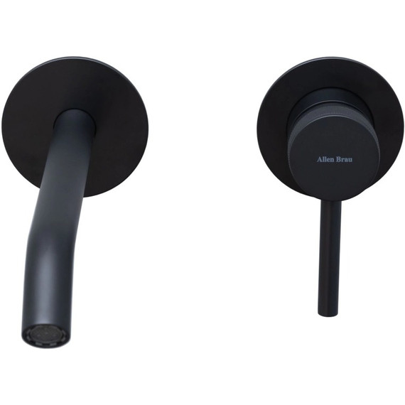 Смеситель для раковины настенный Allen Brau Priority 5.31A03-31 (со скрытой частью) чёрный матовый фото 2