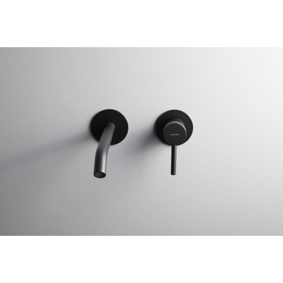 Смеситель для раковины настенный Allen Brau Priority 5.31A03-31 (со скрытой частью) чёрный матовый фото 7