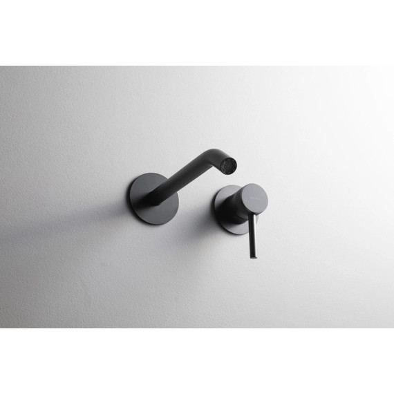 Смеситель для раковины настенный Allen Brau Priority 5.31A03-31 (со скрытой частью) чёрный матовый фото 8