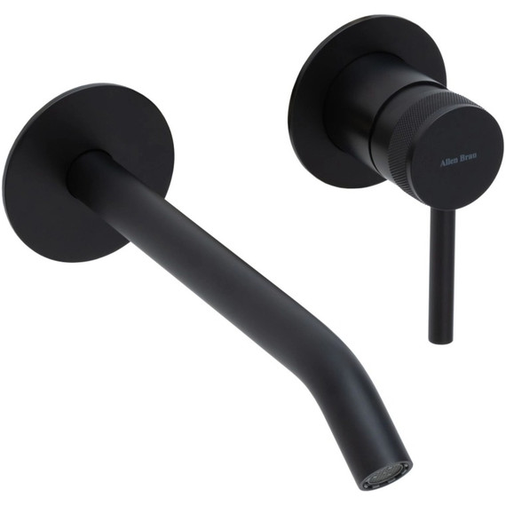Смеситель для раковины настенный Allen Brau Priority 5.31A03-31 (со скрытой частью) чёрный матовый фото 4