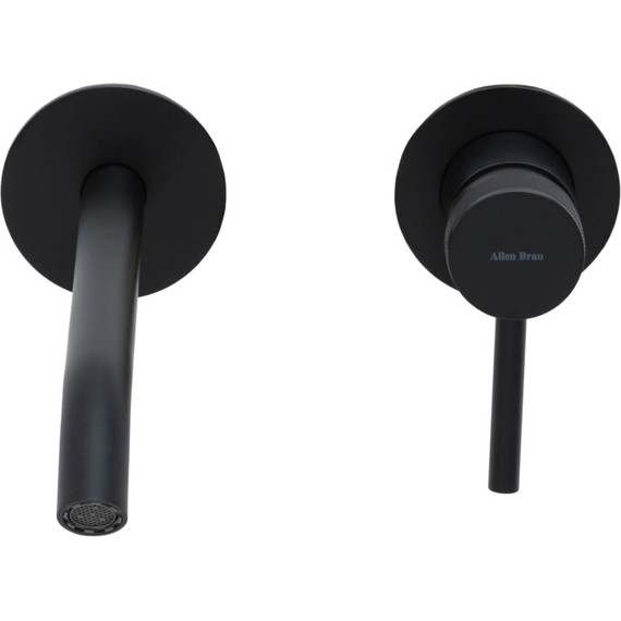 Смеситель для раковины настенный Allen Brau Priority 5.31A03-31 (со скрытой частью) чёрный матовый фото 6