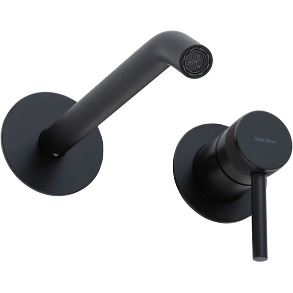 Смеситель для раковины настенный Allen Brau Priority 5.31A03-31 (со скрытой частью) чёрный матовый фото 5