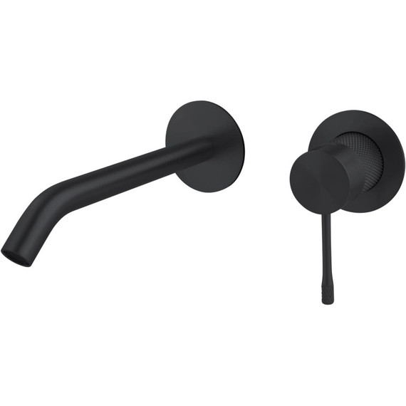 Смеситель для раковины настенный Allen Brau Priority 4.0 5.31C03-31 (со скрытой частью) чёрный матовый фото 