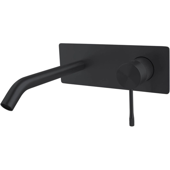 Смеситель для раковины настенный Allen Brau Priority 4.0 5.31D03-31 (со скрытой частью) чёрный матовый фото 