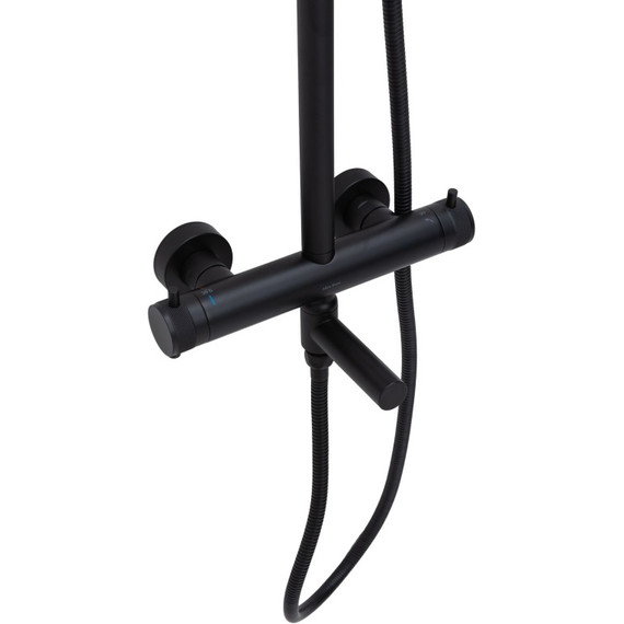 Душевая стойка c термостатом Allen Brau Priority 5.31T10-31, чёрный матовый фото 3