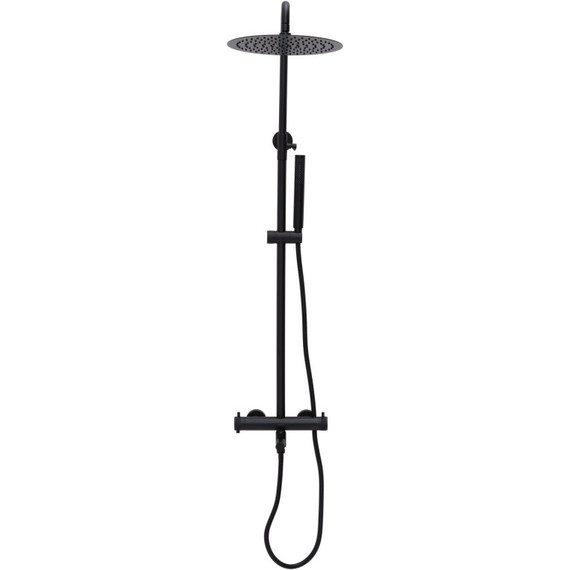 Душевая стойка c термостатом Allen Brau Priority 5.31T10-31, чёрный матовый фото 5