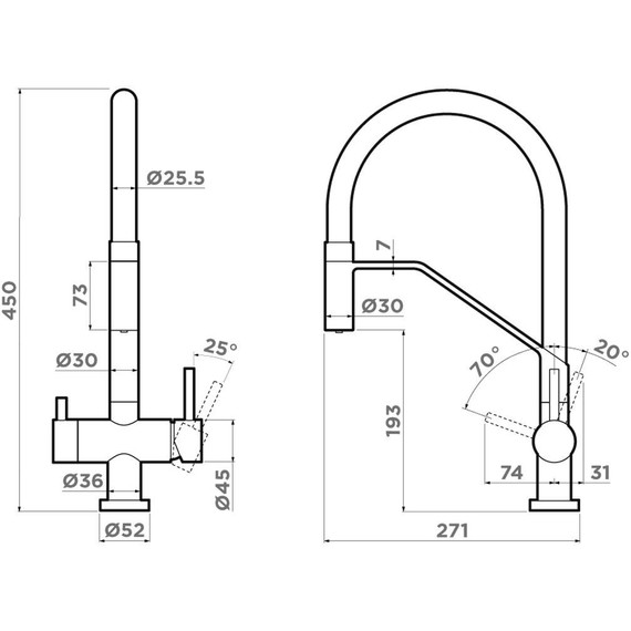 Смеситель для кухни Omoikiri Akeno C 4994543 фото 4