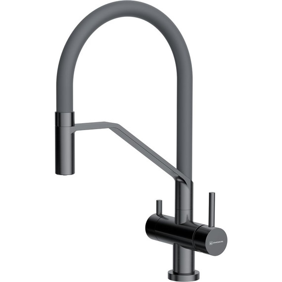 Смеситель для кухни Omoikiri Akeno GM 4994545, вороненая сталь фото 